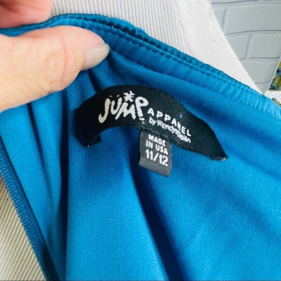 Jump Apparel by Wendye Chaitin Teal Satin Rhinestone Strapless Dress - 11/12 - Picture 8 of 16